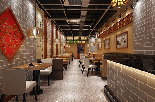 渭南传统中式餐厅餐馆装修设计效果图