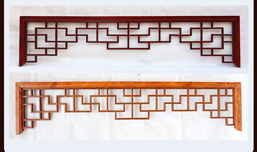 渭南中式花格吊顶门楣挂落仿古落地罩在实际案例中的展示
