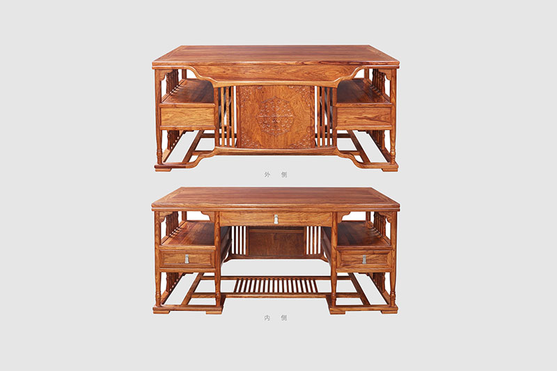 渭南中式家居装饰书房桌椅组合家具效果图